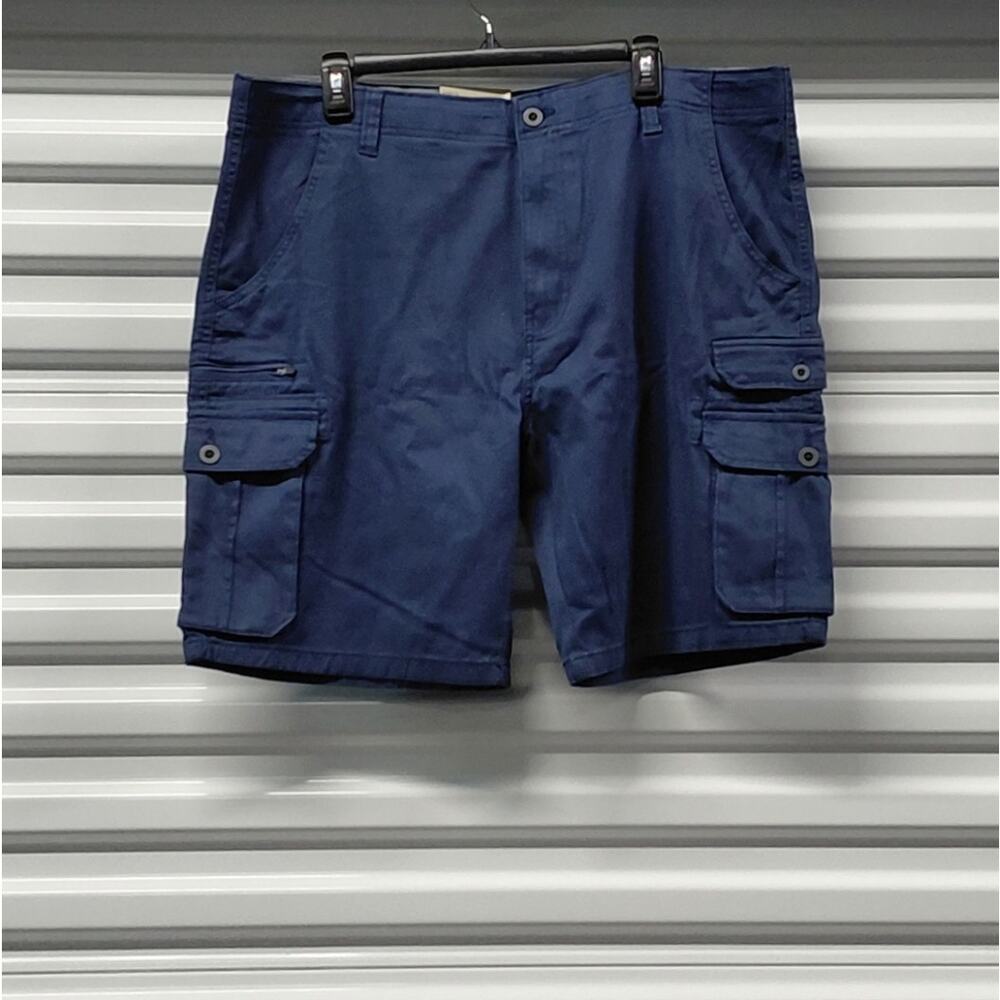 Iron Co. Mens Cargo Shorts Size 40 Blue Cotton Utility Outdoor Hiking Casual
